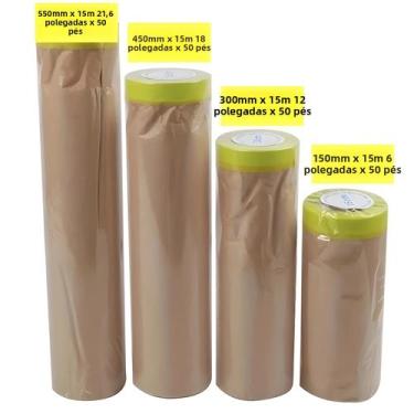 Imagem de Papel de mascaramento pré-adesivo para pintura-fita adesiva e pintura 