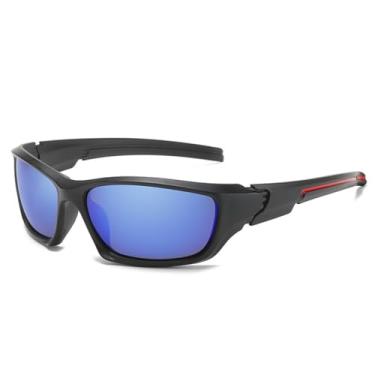 Imagem de Óculos de Sol Masculino Polarizado Ciclismo Azul-Preto UV400