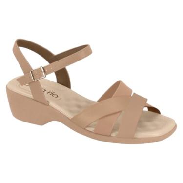 Imagem de Sandália Tiras Cruzadas com Fivela Beira Rio Anabela 8527.111 (NudeNude, BR, Adulto, Numérico, 34)