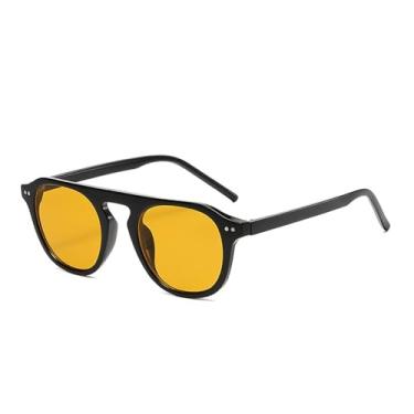 Imagem de Óculos de Sol UV400 - Armação Pequena em Jelly Color com Rebites para Homens e Mulheres, Esportivos, para Corrida, Ciclismo e Atividades ao Ar Livre, nas Cores Preto e Laranja C6
