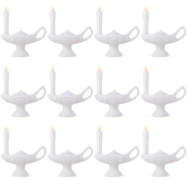 Imagem de Teenyyou 12 peças de lâmpada de enfermeira de graduação alimentada por bateria para cerimônia de fixação para presente de semana de enfermeira vela de LED (pilhas não incluídas) (branco completo