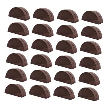 Imagem de shamjina Conjunto de 24 Porta-Cartões de Lugar, Porta-Números de Mesa, Suportes de Madeira Minimalistas para Nomes de Mesa, Prendedores de Cardápio para, Marrom