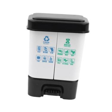 Imagem de predolo Lixeira em miniatura na escala 1/12, balde de triagem, brinquedo para brincar de faz de conta, acessório para casa de bonecas, enfeite de mesa, modelo, Preto