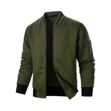 Imagem de Jaqueta Masculina De Outono Inverno Quente Com Zíper E Gola Alta Para 