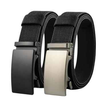 Imagem de Cinto Tático Masculino De Tamanho Grande Em Nylon Elástico Com Fivela 