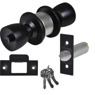 Imagem de Fechadura De Porta Divisória Sala Escritório Cilíndrica maçaneta Redon