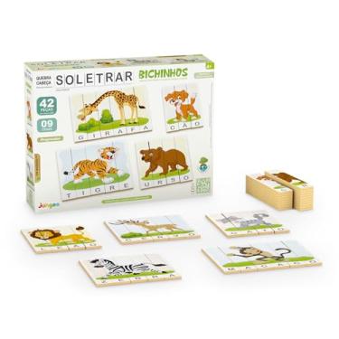 Imagem de Junges Quebra Cabeça Soletrar Bichinhos Madeira com Impressão 42 Peças