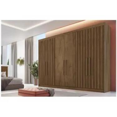 Imagem de Guardaroupa Casal 6 Portas 6 Gavetas Móveis Europa Ripado Potente - Mo