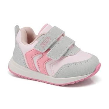 Imagem de Tênis Baby Menina Walk 453 Rosa Claro/Gelo/Rosa Doce Klin-Feminino