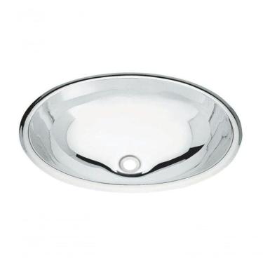 Imagem de Cuba Para Lavabo Oval Tramontina Em Aço Inox Alto Brilho 36x26cm