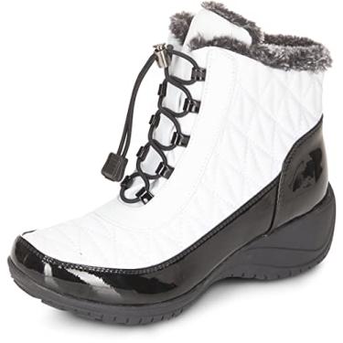 Imagem de Khombu Botas de neve femininas Molly sem cadarço, Branco, 6.5