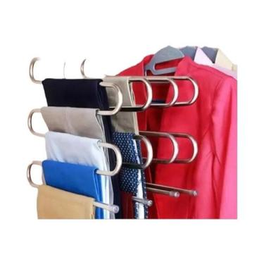 Imagem de Cabides Multifuncionais Antiderrapantes De 5 Camadas, Suporte Para Cal