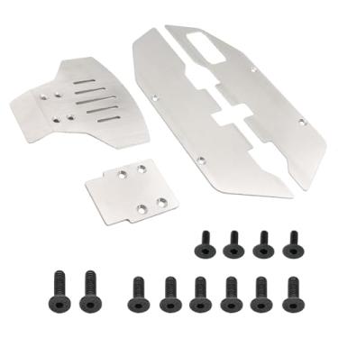 Imagem de Peças de atualização de carro com controle remoto 1/10 Armadura traseira de aço inoxidável para chassi dianteiro e traseiro de substituição para Traxxas Slash 2WD 1/10 peças de atualização de carro