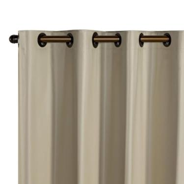 Imagem de Cortina Blackout PVC 2.80m x 2.30m - Corta 100% Luz, Ideal para Quarto, Sala e Cozinha, Funcional para Privacidade e Repouso (BEGE,2,80 m x 1,80 m)