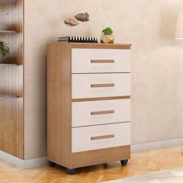 Imagem de Comoda 4 Gavetas com Pes Lite Moveis Leao