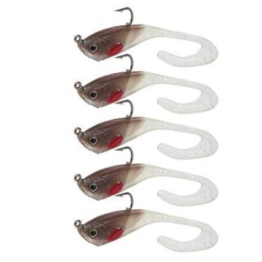 Imagem de Isca de pesca no gelo, simulação artificial, tiro longo, equipamento de pesca de inverno com gancho único, material de silicone macio, 7cm de comprimento, 5 pacotes (6#)