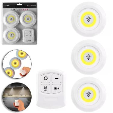 Imagem de Abajur Luminaria Led Redonda Controle Remoto + Suporte