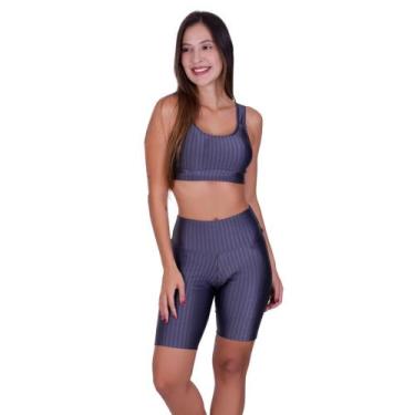 Imagem de Conjunto Top com Bojo e Bermuda Fitness 3D - C12 CONJUNTO BRUNA - BY T