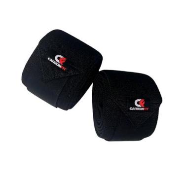 Imagem de Par Cotoveleira De Compressão Esporte Academia Fit Carbonfit, Preto