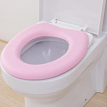 Imagem de Assento de Vaso Sanitário Alongado com Tampa Treinamento para Criança Integrado Fechamento Devagar Fácil Instalar PP Conforto Ergonômico Limpar