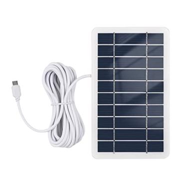 Imagem de Yosoo Carregador Solar Portátil 2W 5V, Painel Solar Monocristalino de Alta Eficiência Com Plugue Micro USB, para Carregar Telefones Celulares Mini Ventiladores Luzes LED Câmera