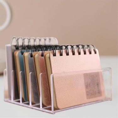Imagem de 1 caixa de armazenamento de acrílico transparente, rack de exibição divisor de classificação de arquivos, organizador de mesa multifuncional, adequado para escritório, casa e organização de mesa