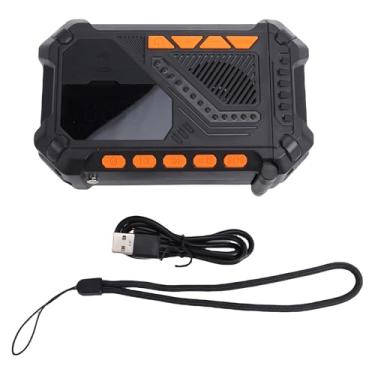 Imagem de Yunseity Rádio Meteorológico Solar de Emergência Com Manivela, Com Lanterna LED AM/FM NOAA, Lanterna LED Luz de Leitura 4000mAh Banco de Potência para Camping, Emergência (BLACK)