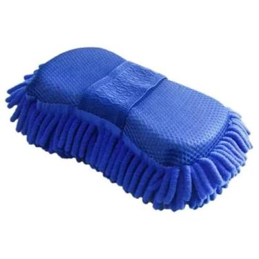 Imagem de Esponja Com Pegador Para Carros Luva Microfibra Para Lavar Limpeza Acessorio
