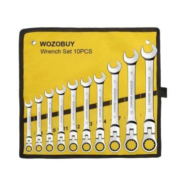 Imagem de Conjunto De Chaves Combinadas Com Catraca De 6-23mm Em Aço Cromo Vanád