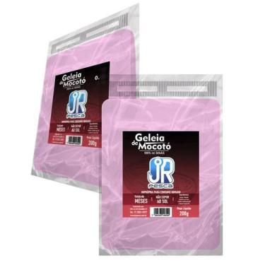 Imagem de Ração Geleia de Mocotó JR Pesca (100% de Goiás, 200g), Morango