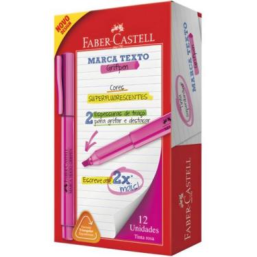 Imagem de Marca Texto Faber Castel Grifpen Neon Marcador Rosa Caneta - Faber-Cas