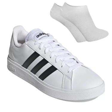 Imagem de Kit Tênis Adidas Grand Court Base 2.0 Feminino + Par De Meia