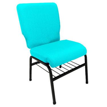 Imagem de 01 Cadeira para Igrejas c/ Porta Biblía e Porta Cálice Verde