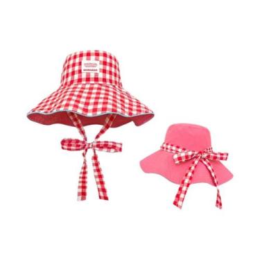 Imagem de Chapéu De Pescador Xadrez Dupla Face Moderno Para Verão E Praia Com Pr