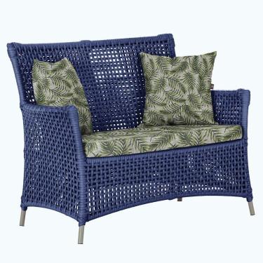 Imagem de 1 Sofá área Externa Igapó Alumínio Fendi Corda Náutica E5 Azul