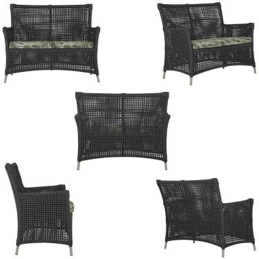 Imagem de 2 Sofás área Externa Igapó Alumínio Fendi Corda Náutica E5 Preto