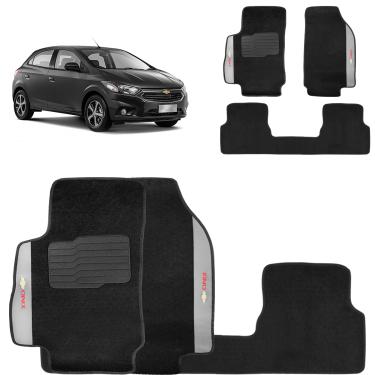 Imagem de Jogo de Tapete Carpete Onix 2018 2019 Preto 3 Peças