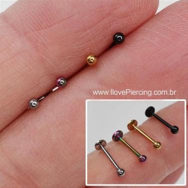 Imagem de LABRET AÇO AUSTRALIANO PUSH PIN BOLINHA - Piercing em Aço Cirúrgico - 