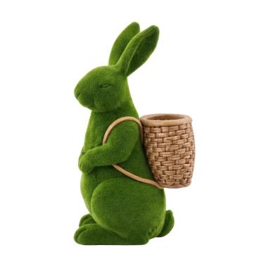 Imagem de Coelho Da Páscoa Mesh De Grama C/ Cesta Nas Costas 1054892