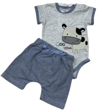 Imagem de Conjunto menino verão vaquinha - PEQUENO CHARME MODA BEBÊ, Azul, M - 4