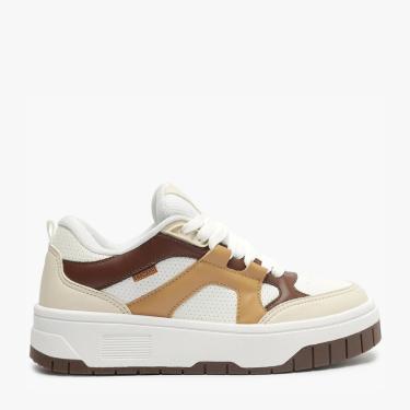 Imagem de Tênis Anacapri Ivy Maxi Branco e Marrom Terra Feminino-Feminino