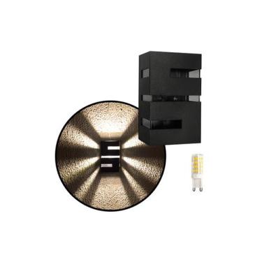 Imagem de 1 Arandela Massuia Frisada Externa Interna + Lâmpada - METAIS MASSUIA