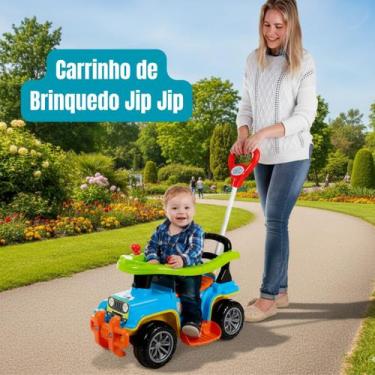Imagem de Carrinho Passeio Brinquedo Jip Infantil Empurrador Colorido Veiculo pa