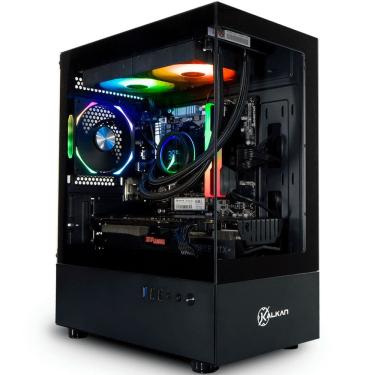Imagem de Gabinete Gamer Kalkan Avalon, Frontal e Lateral em Vidro Temperado, Micro-ATX, Mini ITX, USB 3.0,  Preto -  KLK00036