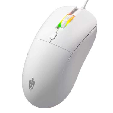 Imagem de Mouse Gamer Programável Evolut Flyn EG116, USB, 7200DPI, RGB, Acabamento Emborrachado, Cabo 1,5 Metros - Branco