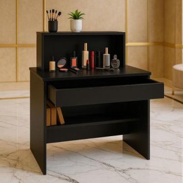 Imagem de Mesa Versátil com Prateleira  Perfeita para Home Office ou Penteadeira