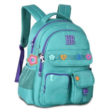 Imagem de Mochila rebecca bonbon de costas 17,5" ref rb26232, Verde, 17