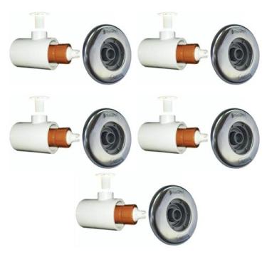 Imagem de Kit 5 bico jato hidromassagem pratic inox sodramar 50mm
