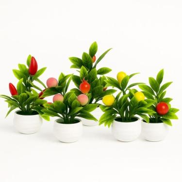 Imagem de Vaso De Plástico Decorativo Com Planta Artificial Moderno - New Goods