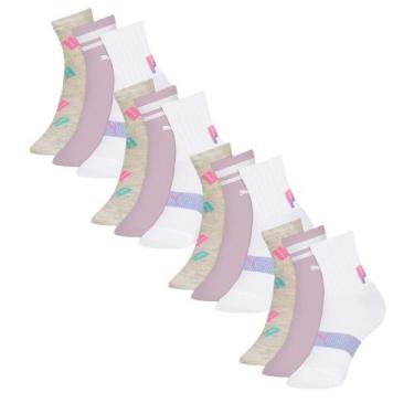 Imagem de Kit Com 12 Pares De Meias Infantil Para Crianças Modelo Unissex Cano L